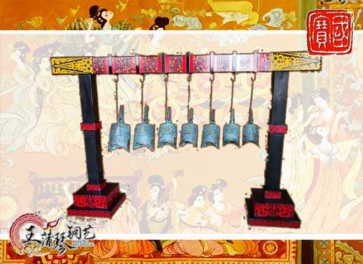 7件編鐘，觀賞裝飾編鐘，可發(fā)音編鐘